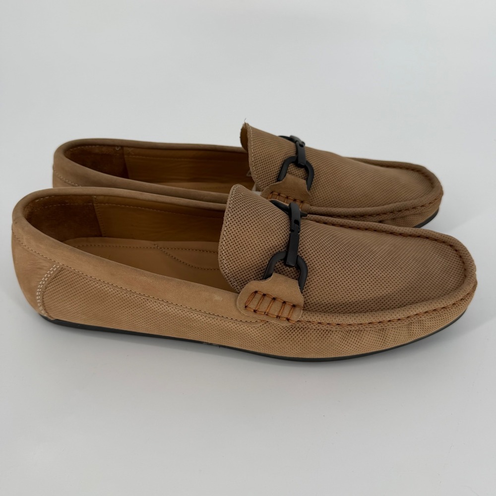 Alan Payne Mens Tan Como Perforated Suede Driving Loafers Bit Detail 11.5 10308 - Picture 5 of 13
